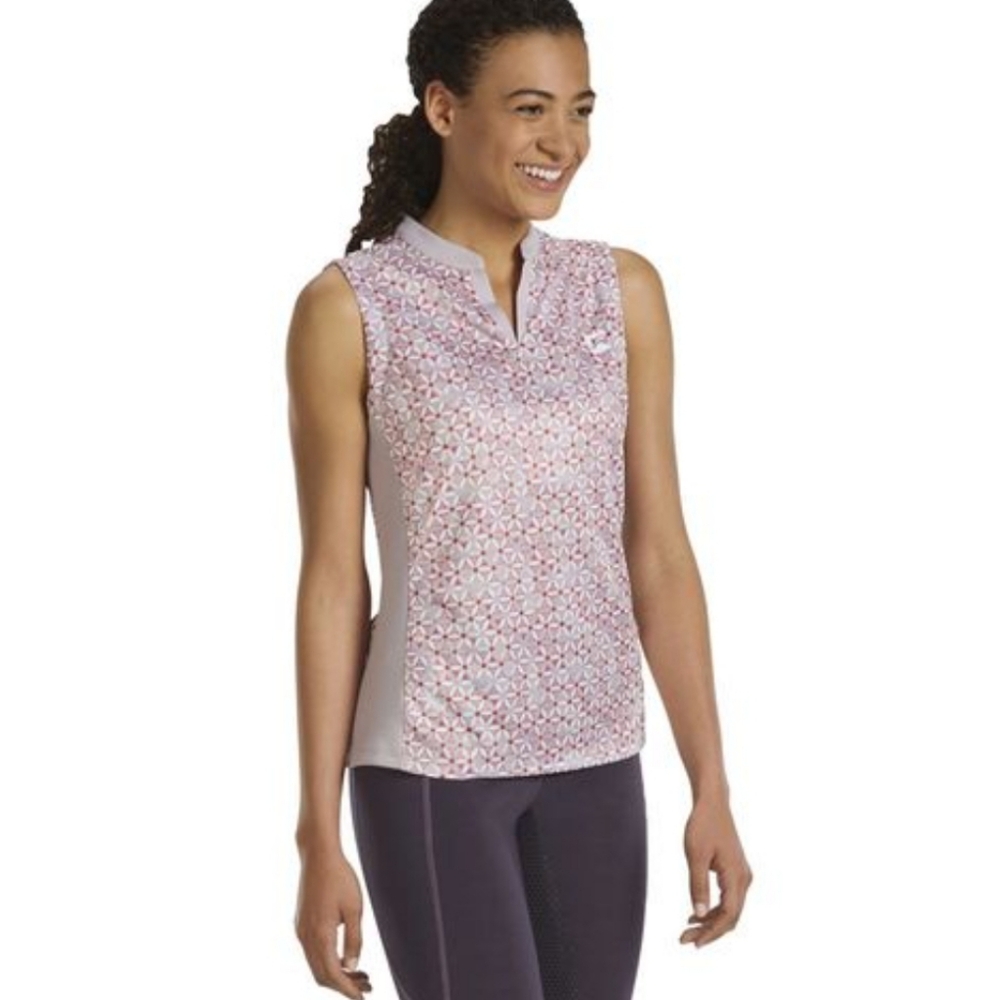 Riding Sport Ladies’ Air Cool Notch-V Sleeveless Print Shirt Size Large